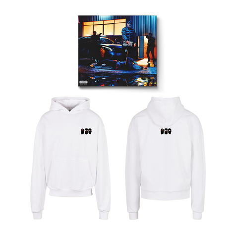 CD + HOODIE OVERSIZE BLANC (Cagoules)